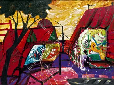 Manu Parekh (Artist),  Baneras, 2014, Painting