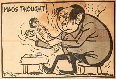 Chatterjee, Basu (Cartoonist). Mao's Thought !. 1967 | Cartoons, Blitz, 24 June 1967 | PopCulture | 00903931