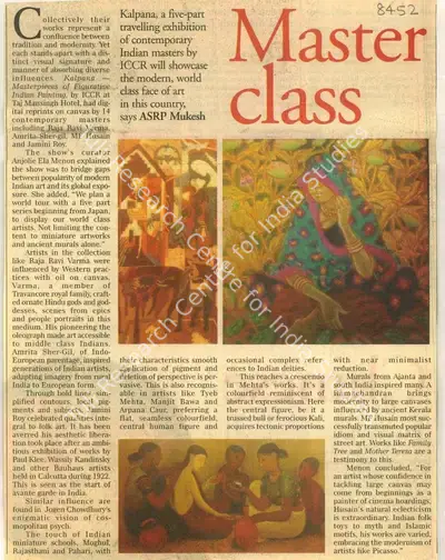 ASRP Mukesh (Reporter), Master Class, 2008, Newspaper Clipping