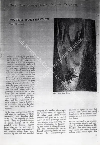 Gauri Deshpande (Writer), Muted austerities, 1972, Newspaper Clipping