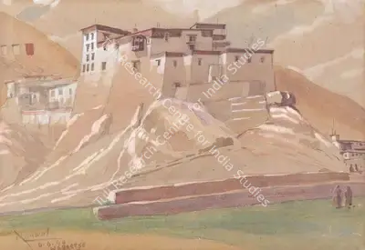 Krishna, Kanwal (Artist). Nagartse Dzong, Tibet, 1940 | Painting, Bon.Lon/05.06.25, 2025 · Bonhams