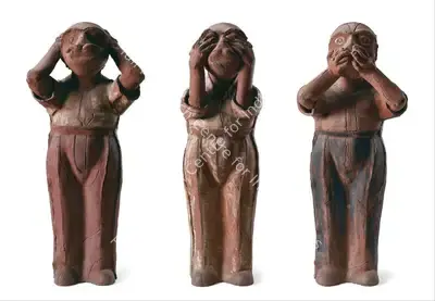 Pushpamala (Artist), Hollow Men, 1987, Sculpture