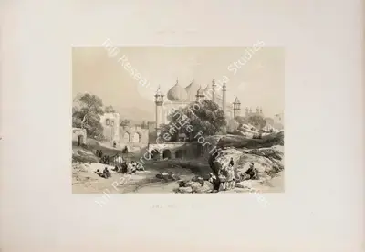 J.D. Hardinge (Lithographer), Jama Musjid Agra, 1847, Lithograph