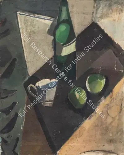 K.H.&nbsp;Ara (Artist), Still Life with Bottle, 1959, Painting