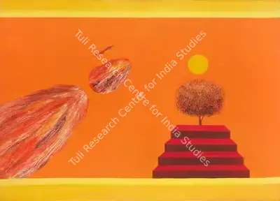 J. Swaminathan (Artist), Untitled (Bird & Mountain series), 1982, Painting