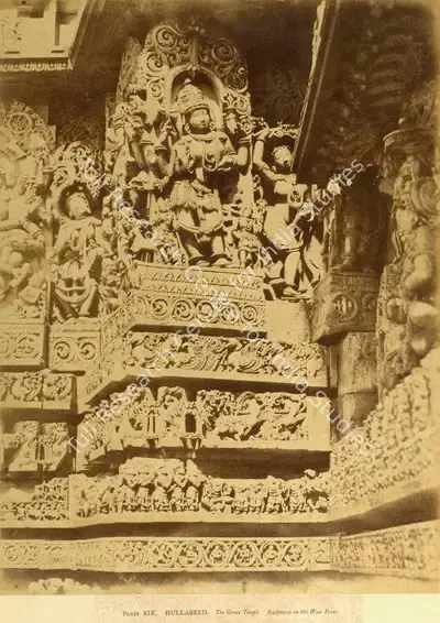 Andrew Charles Brisbane Neill (Photographer), Hullabeed. The Great Temple. Sculptures on the West Front, 1856, Antiquarian Photograph