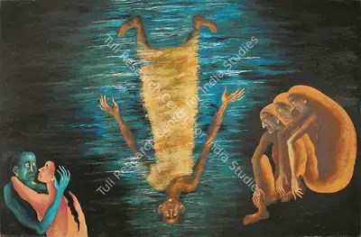 Arpana Caur (Artist), In Vrindaban, 1988, Painting