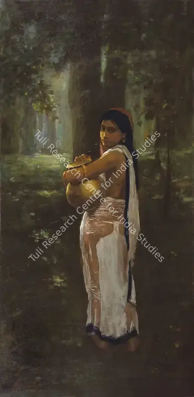 Hemendranath Mazumdar (Artist), Untitled (Woman with Pitcher), 1921, Painting