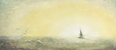 Jehangir Sabavala (Artist), Evening's Pale Light, 1965, Painting
