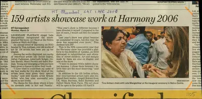 159 Artists Showcase Work at Harmony 2006, 2006, Newspaper Clipping