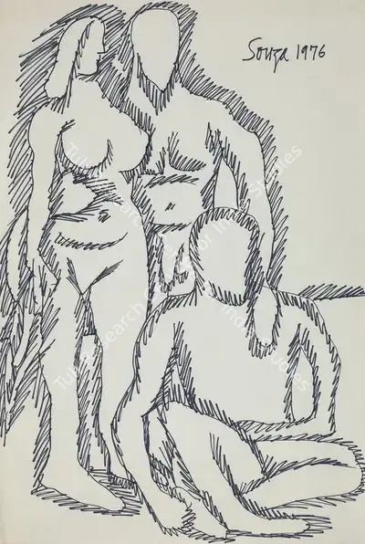 F.N. Souza (Artist), Untitled, 1976, Drawing