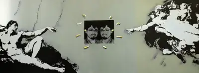 Debraj Goswami (Artist), Recycled Masterpiece 2, Painting
