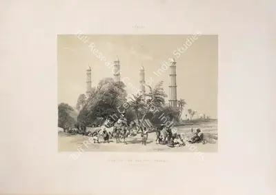 J.D. Hardinge (Lithographer), Shah Dhera; The Tomb of the Emperor Jehangir, 1847, Lithograph