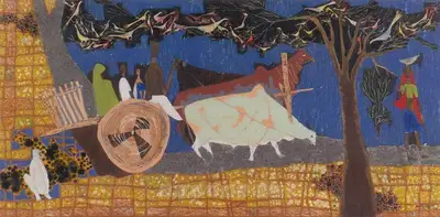 Shanti Dave (Artist), Under The Shade, 1958, Painting