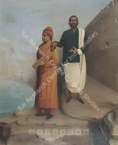 Anonymous (Artist), Ramakrishna Paramahamsa & Swami Vivekananda, 1908, Painting