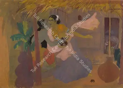 K.H.&nbsp;Ara (Artist), Untitled (Kiss), 1940, Painting