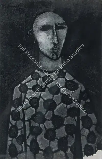Akbar Padamsee (Artist), Man in Costume, 1952, Painting