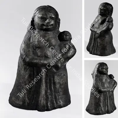 S. Dhanapal (Artist), Mother And Child, 1957, Sculpture