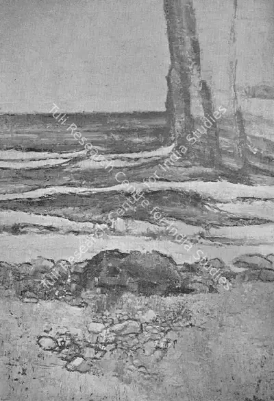 Peter Coker (Artist), Waves and Rock, 1964, Painting