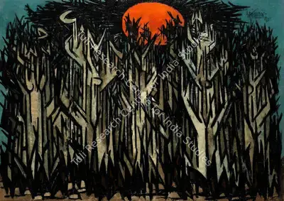 Sadequain (Artist), Sunrise, 1968, Painting