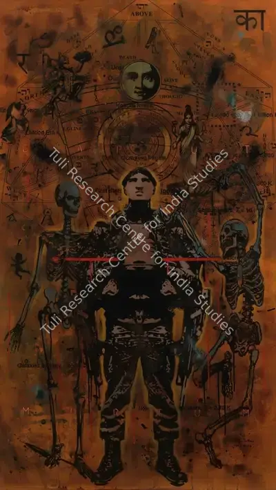 Maganlal Parmar (Artist), Caput Mortum -7, 2008, Painting