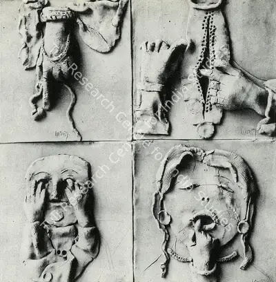 Subramanyan, K.G. (Artist). Mudras-II. Clay, 1977 | K. G. Subramanyan, 1987 | Sculpture | FineArts | 00566388