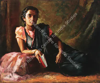 S.K. Kale (Artist), Lovely Chapter, 1945, Painting