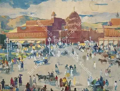 S.H. Raza (Artist), Hawa Mahal Chowk In Jaipur, 1946, Painting