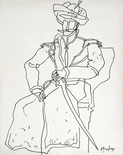 K.M. Adimoolam (Artist), Untitled, 1995, Drawing