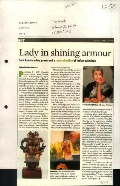 Kavitha Muralidharan (Reporter), Lady in Shining Armour, 2008, Newspaper Clipping