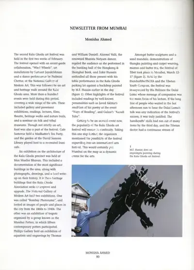 Monisha Ahmed (Essayist), Newsletter from the Mumbai, 2000, Essay