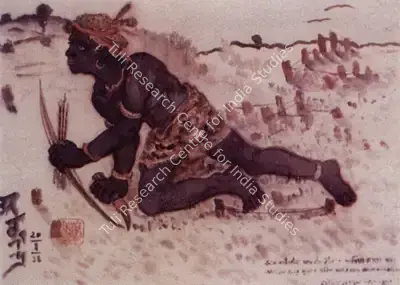 Abanindranath Tagore (Artist), Kalaketu, The Hunter, Kavi Kankkan Chandi Series, 1938, Painting