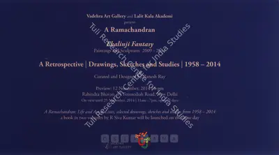 A. Ramachandran (Artist), Ekalinji Fantasy, 2014, Solo Exhibition Invitation