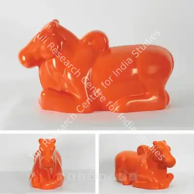 Arunkumar H. G. (Artist), Nandi In Orange, 2010, Sculpture