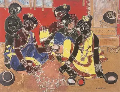 B. Prabha (Artist), Untitled, 1955, Painting