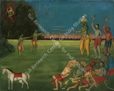 Dutch Bengal School (Artist), Luv & Kush in Battle, Painting