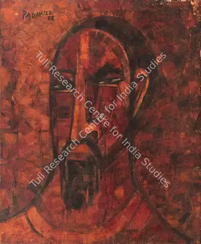 Akbar&nbsp;Padamsee (Artist), Head, 1958, Painting