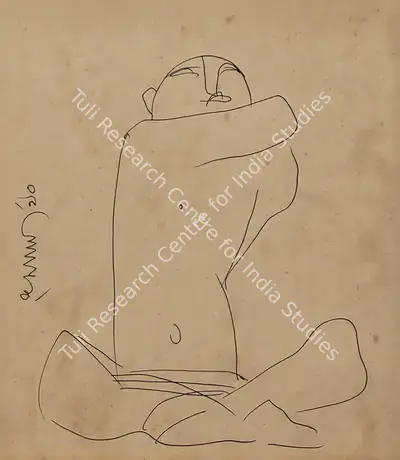Ramananda Bandopadhyay (Artist), Untitled, 1990, Drawing