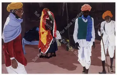 Madhoor Kapoor (Artist), Mela, 1986, Painting
