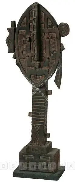 Bhagat, Dhanraj (Artist). Portrait. Wood, 1963 | Sculpture | FineArts | 00600784