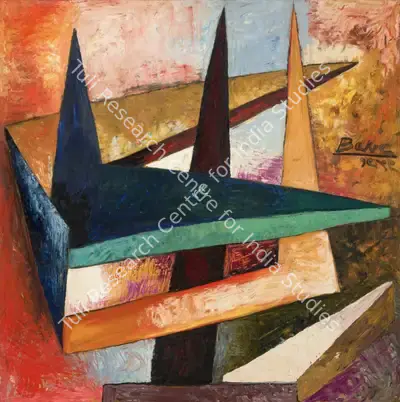 Bakre, S.K. (Artist). Untitled. Oil on masonite, 1959 | Painting | FineArts | 00355322