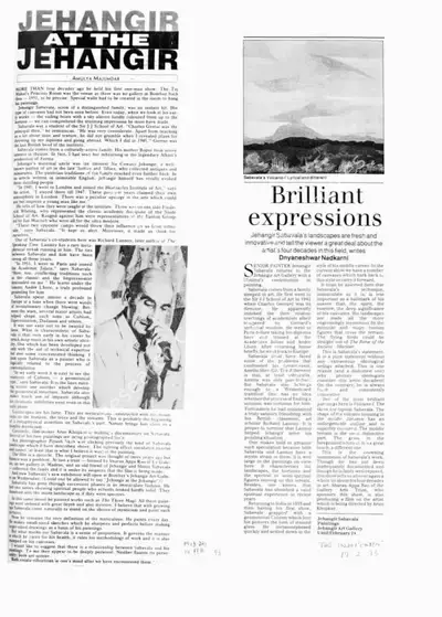 Amulya Majumdar (Writer), Jehangir at the Jehangir, 1993, Newspaper Clipping