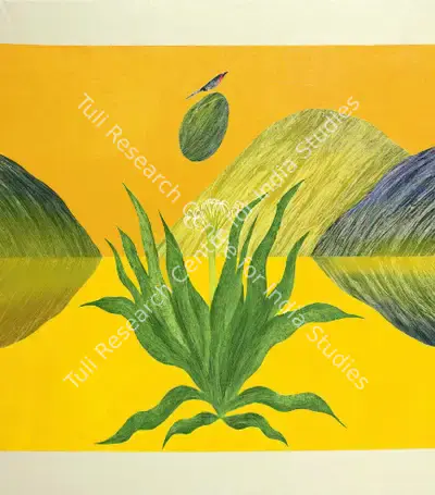 J. Swaminathan (Artist), Untitled (Lily By My Window), 1971, Painting