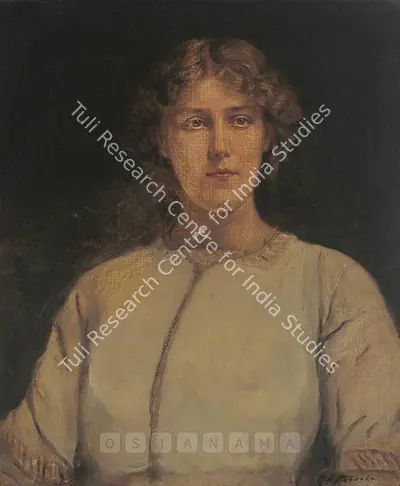 M.F. Pithawala (Artist), Portrait Of An European Lady, 1921, Painting