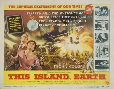 Clifford Stine (Cinematographer), This Island Earth, 1955, Lobby Card