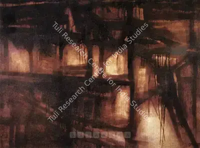 Ramkumar (Artist), Autumn Landscape, 1957, Painting