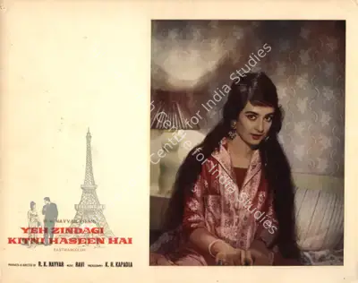 R.K. Nayyar (Producer), Yeh Zindagi Kitni Haseen Hai, 1966, Photographic Still Mounted on Lobby Card