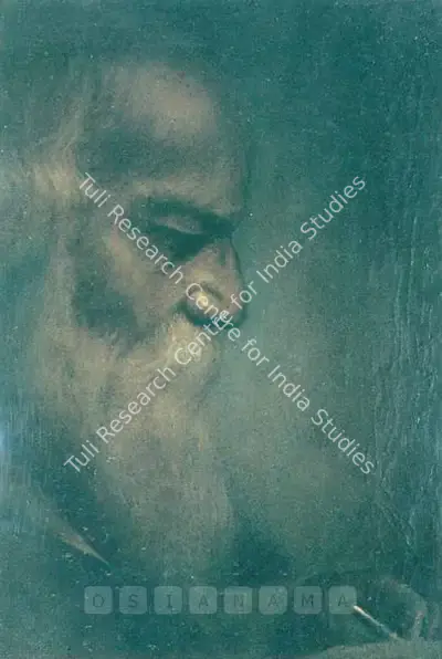 Atul Bose (Artist), Portrait Of Rabindranath Tagore, Painting