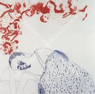 Khakhar, Bhupen P. (Artist). Dream. Etching on Paper, 1977 | Bhupen Khakhar, 2016 | Drawing | FineArts | 00149676