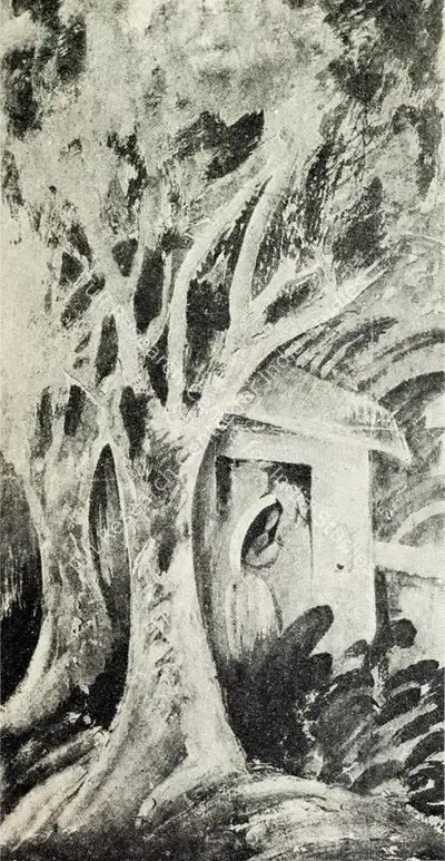 Nandalal Bose (Artist), Evening Lamp (Autumn), 1931, Painting
